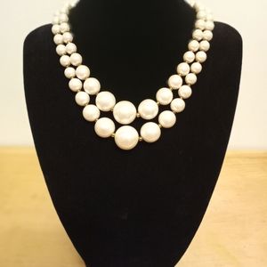Double Strand Pearl Necklace